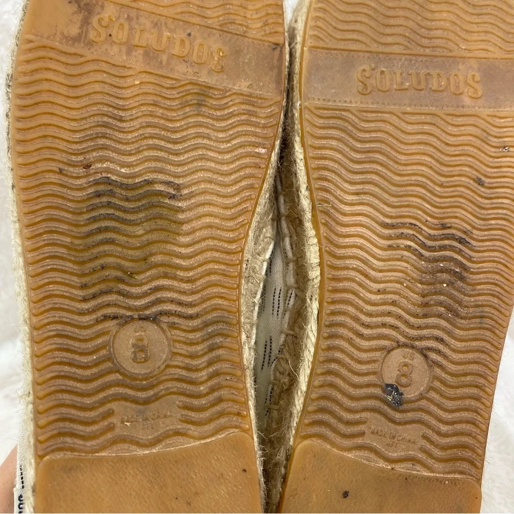 Soludos ecru and black geometric espadrilles 8